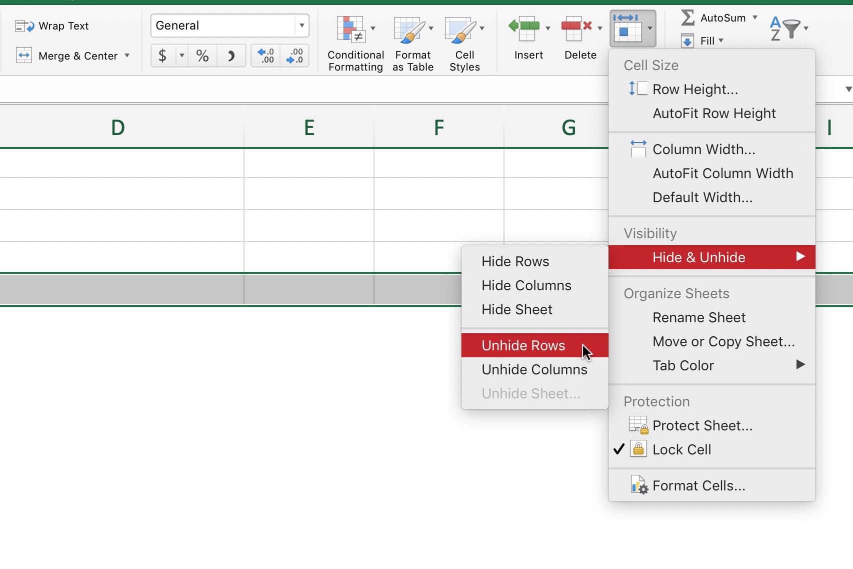 is autosum available in excel for the mac